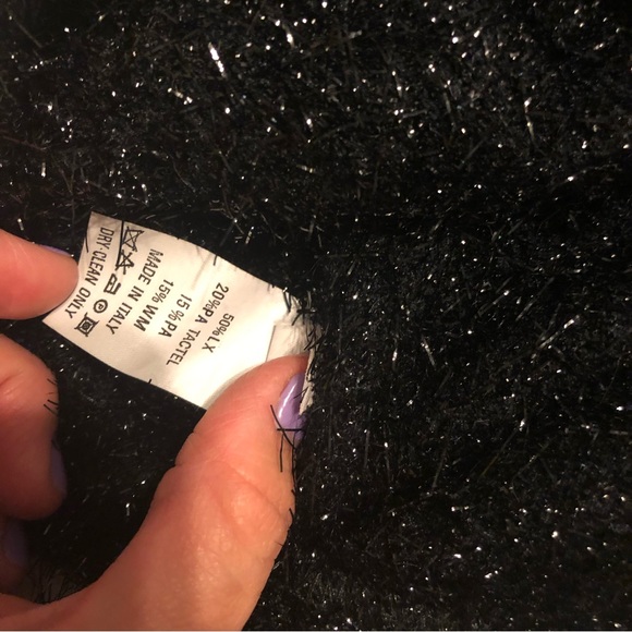 Amazing vintage fuzzy sparkly cardigan by Studio Holt Renfrew size Small - Picture 7 of 14